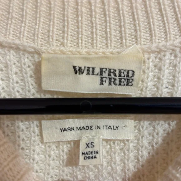 Aritzia Wilfred Isabelli 100% Wool Waffle Knit White/Cream Sweater Size XS - Picture 11 of 13